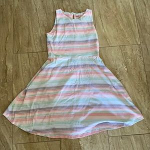 Pact Apparel pastel striped dress